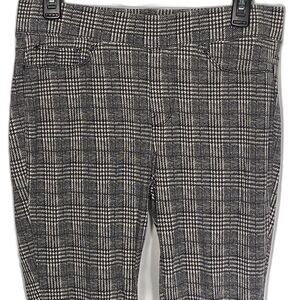 SEVEN7 Leggings Plaid Pull On Mid-Rise Preppy Goth Grunge Womens M Gray White
